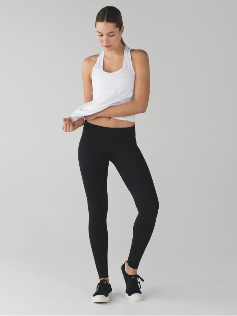 Lululemon Women's Wunder Under Pant Leggings Black Stretch Spandex Size 4 Black